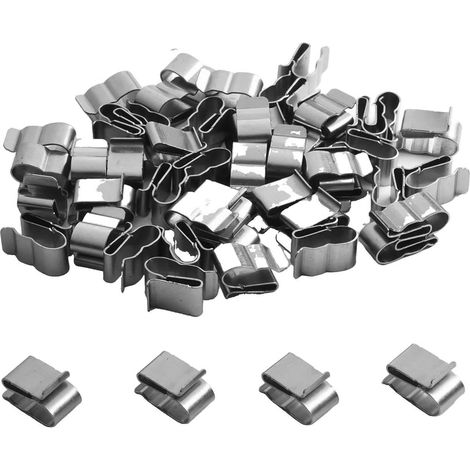 50 Pcs Stainless Steel Solar Panel Wire Cable Clips Trailer