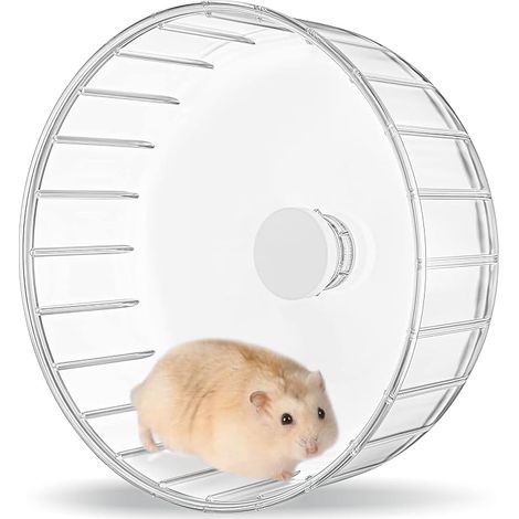 Exercise Wheel for Hamster Gerbils - 17cm Transparent Cage Accessory, Running Wheel Chinchillas (1/5)