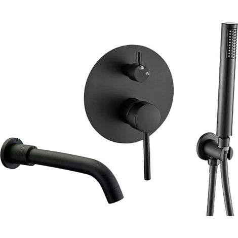 VALAZ - Rubinetto per vasca monocomando nero opaco serie jucar (1/2)