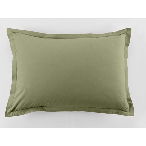 2 Taies d'oreiller uni 50 x 70 cm Passion vert