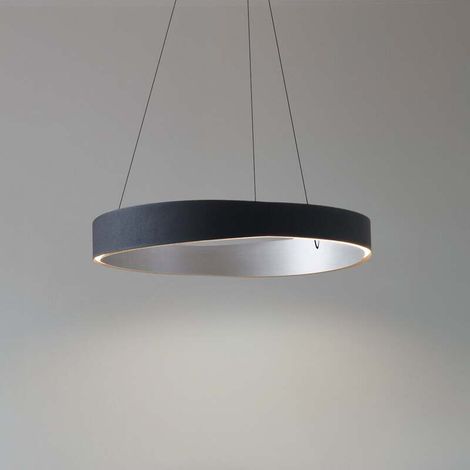 [GEBRAUCHT] B-Ware Lucande Pendelleuchte Hängeleuchte Led Schwarz Aluminium Fernbedienung Dimmbar (1/2)