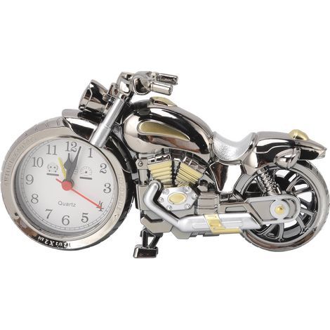 Réveil moto, ingénieux modèle vintage de moto, pour enfants, maison, voiture, bureau, 168A, or foncé, bicolore (1/5)