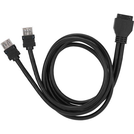 Câble USB 3.0 19/20 broches pour panneau avant de bureau, montage sur carte mère avec pieds fixes, 0,8 m (1/5)