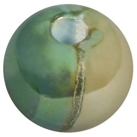 RAYHER - PERLA DECORATIVA IN CERAMICA Ø1.7CM - FORO Ø4MM - COLORE LAGUNA