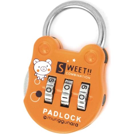 Orange Rot Metall Tasche Shaped Rückstellbare 3 Ziffern Schmuckschatulle Schublade Koffer (1/3)