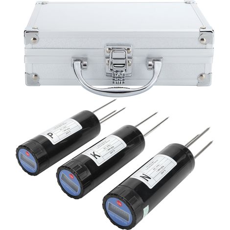 Intelligenter NPK-Bodennährstoffdetektor  Düngesensor für Garten und Landwirtschaft  ABS/Edelstahl, 170 mm  IP68 & LCD