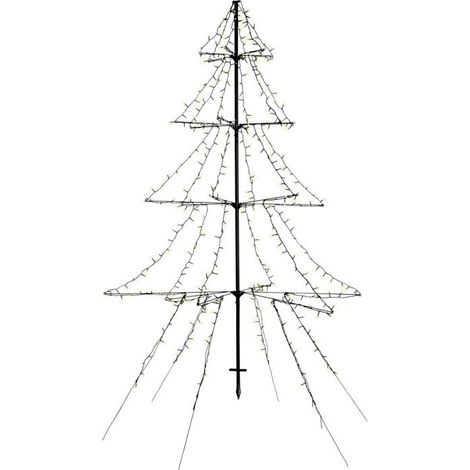 LED Light-up-Baum Cluster aus 300cm-1800L,schwarz/warmesweis