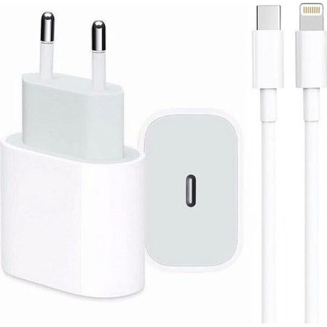 Chargeur iPhone 20 W avec câble - Charge rapide PD 3.0 en Europe (1/5)