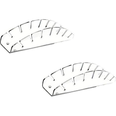 BEBUSINGOTO Perchero para gorras de béisbol, organizador de acrílico para gorras, soporte de dos niveles para gorras, expositor para 14 gorras, para armario, dormitorio y tocador, transparente (1/5)