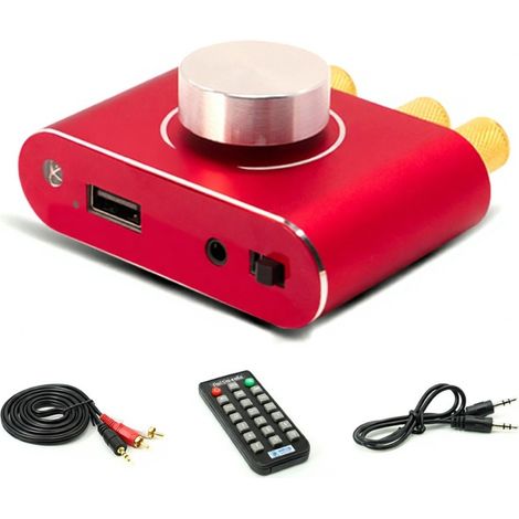Amplificateur audio sans fil Bluetooth 5.1 50 W + 50 W, amplificateur de son portable pour voiture et maison (1/5)