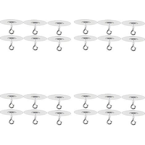 24 Crochets de Plafond AdhéSifs pour Surface Murale de Plafond TexturéE en BéTon -Corn, Crochets de Plafond Auto-AdhéSifs Sans PerçAge (1/4)