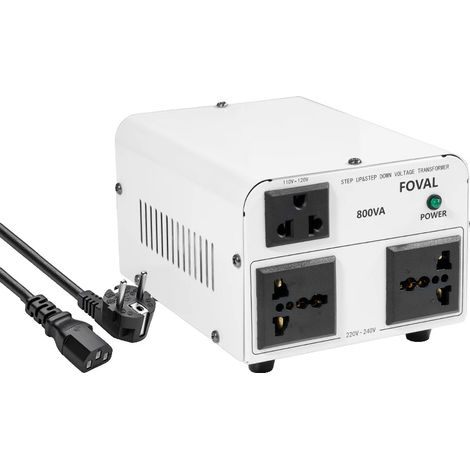 Transformateur de tension, AC110V à AC220V, 220V à 110V, VTEU-800W blanc (1/2)