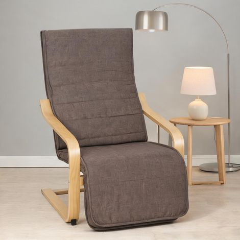 Fauteuil relax coloris marron en polyester 66,5 x 94 x 100 cm (1/5)