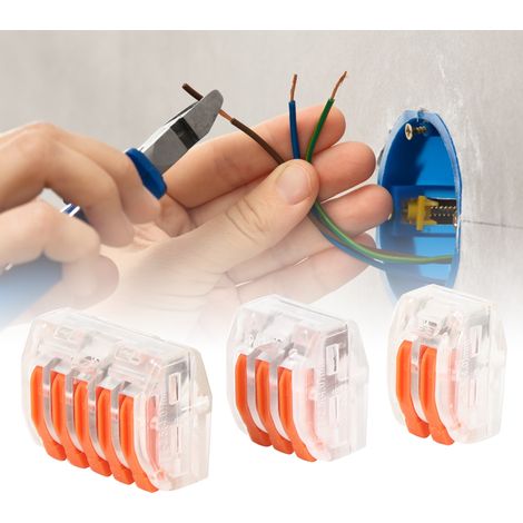 50 connecteurs de câbles d'éclairage en plastique, outils de connexion pour l'isolation, fournitures industrielles (1/5)
