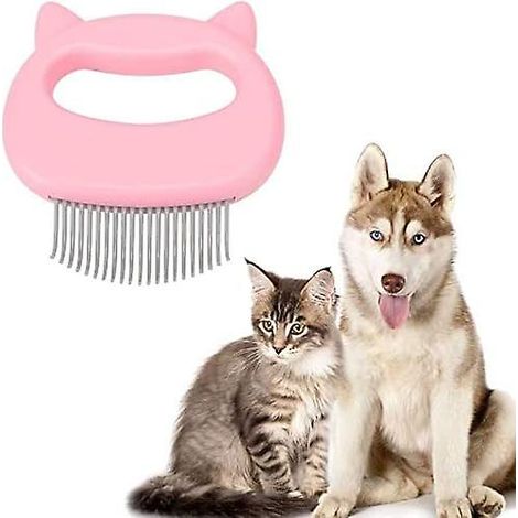 Peignes de massage roses pour l'élimination des poils d'animaux chez les chiens (1/5)