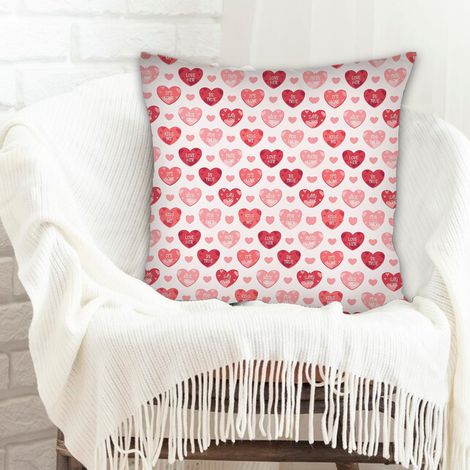 Housse de coussin carréerésistant aux tachespour chambre à coucher salon décoration de la saint-valentin (1/5)