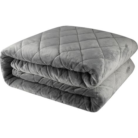 Couverture lestée ultra-douce, couette matelassée en velours avec surpiqûres, housse de couette unie douce, sac de couchage (1/5)