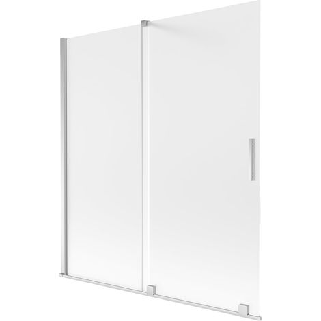 Mexen Velar paratia da vasca da bagno scorrevole a 2 ante 150 x 150 cm, smerigliato, cromo - 896-150-000-31-01 (1/2)