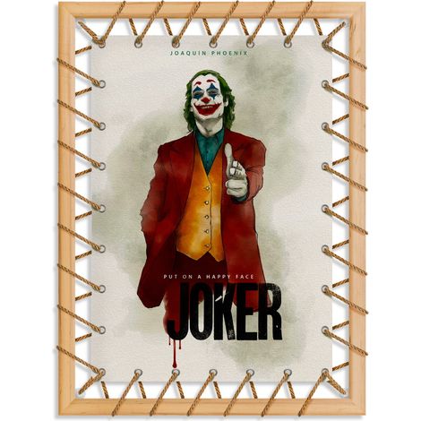 JOKER - Tela pittorica tesa su telaio in legno con corda di canapa. Misura: 70X95cm (1/3)