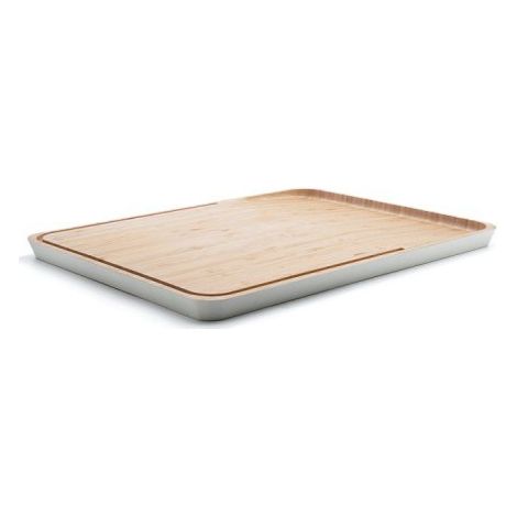 Planche à découper bambou blanc L - Pebbly