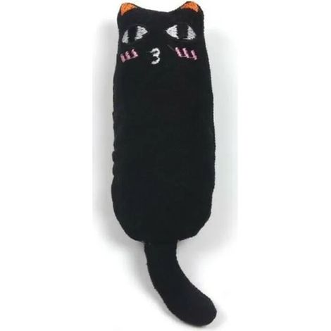 Jouet à mâcher pour chat noir avec herbe à chat à la menthe, anti-stress, jeu stimulant pour chatons et adultes