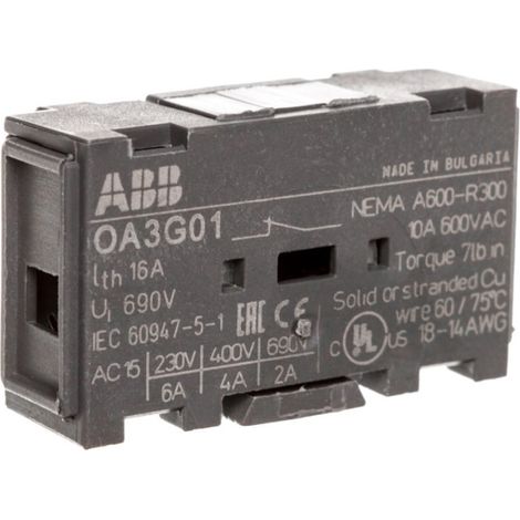 Contacto auxiliar 0Z 1R para seccionadores OT160-4000 OA3G01 1SCA022456R7410