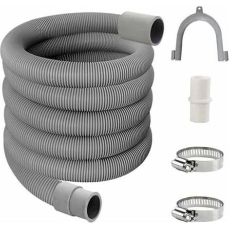 Tuyau de Vidange,Kit de Rallonge Machine a Laver,Uyau D'évacuation Lave Linge,Flexible D'évacuation Universel,Tuyau D'évacuation D'eau —2.5M
