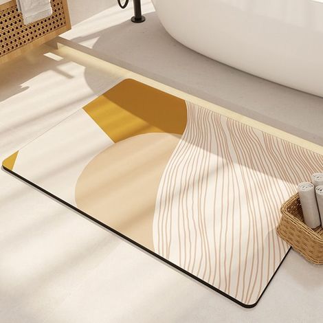 Tapis de bain - XVX - 40x60cm - Antidérapant - Super absorbant - Séchage rapide
