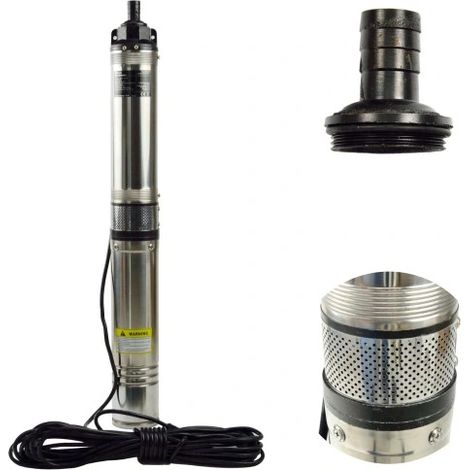 Pompa Di Pozzo Profondo QJD2-62/15 1,1 kW 90 Lpm 62 m 95 mm Affidabile Per Abitazioni Giardini (1/5)