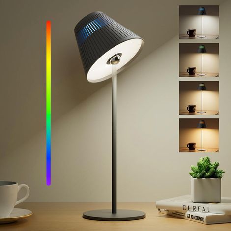 Lampade da Tavolo LED Senza Fili Dimmerabili Set di 2 RGB 5200mAh (1/5)