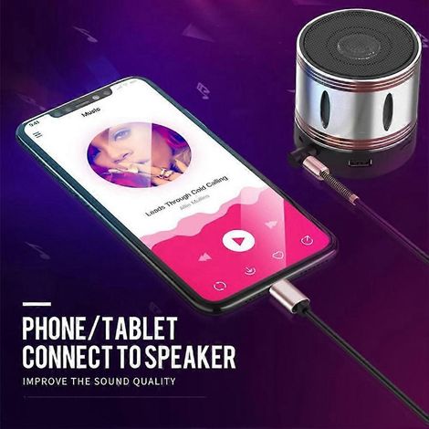 USB-C-auf-3,5-mm-AUX-Audiokabeladapter für Kopfhörer, Ohrhörer und Lautsprecher. USB-C-Konverterkabel. (1/5)