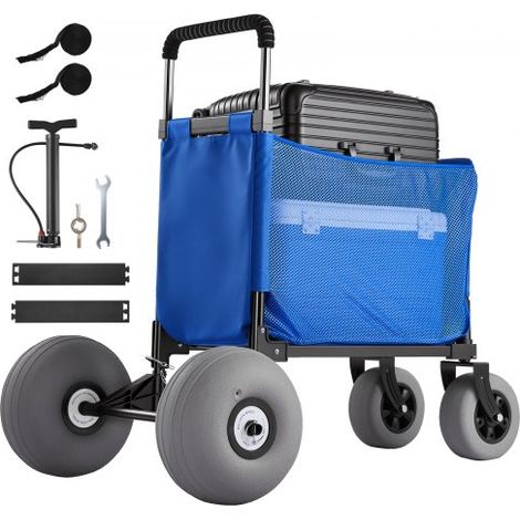 Chariot de Plage Tout-terrain Chariot de Transport Pliable Charge (1/5)