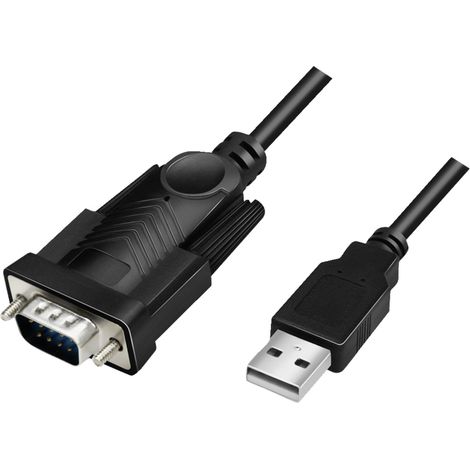 LogiLink Seriell Adapter [1x USB 2.0 Stecker A - 1x D-SUB-Stecker 9pol.] 1.5 m Schwarz (1/4)