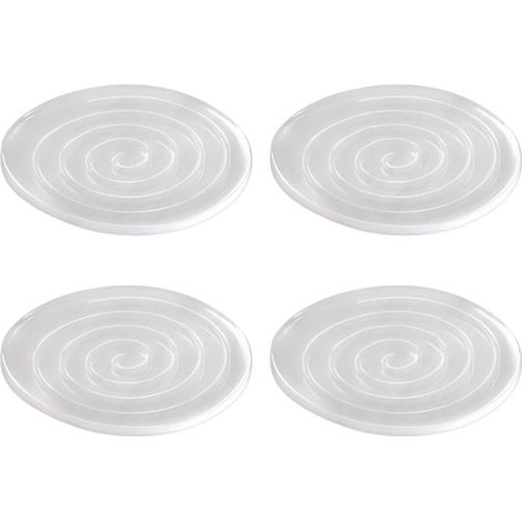 Lot de 4 patins en silicone pour pieds de meubles – Tapis ronds antidérapants et amortisseurs de vibrations pour machines à laver, réfrigérateurs, chaises et tables (1/4)