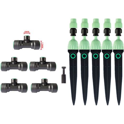 Système Irrigation Automatique Goutte à Goutte Kit Démarrage Rapide Raccords Té Busse Sol Arrosage Jardin Terrasse Econome