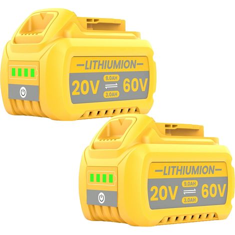 Akku für Elektrowerkzeuge, 9000mAh Kapazität, 20V/60V Spannung, 2Pack 9000mAh (1/2)