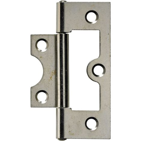 Hettich Lamellentürscharnier Stahl, vernickelt, 63x 25 mm, 1 Stück Lamellentürscharnier