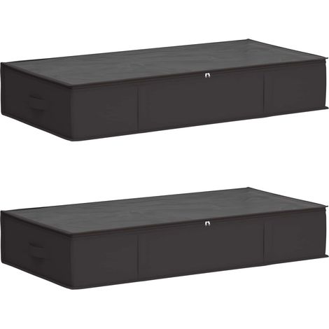 Storage Box with Transparent Top Window 2 pcs Anthracite vidaXL