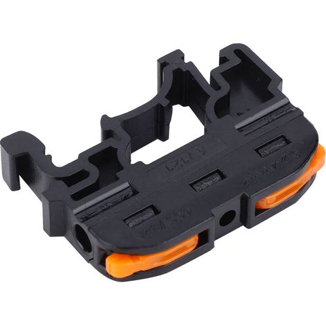 10 pièces PCT-211 Bornier sur rail bloc terminal à poussoir rapide 0.2-4 mm noir PC 600V 32A (1/5)