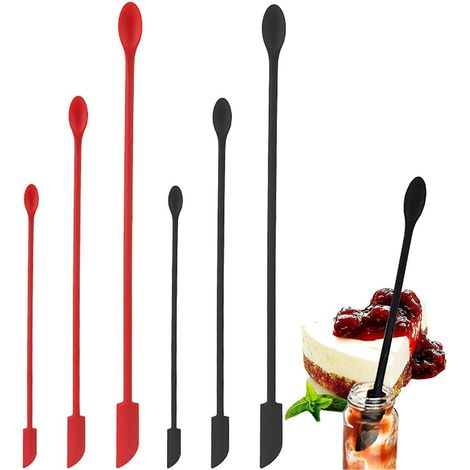 Mini-Spatel aus Silikon, 6er-Set, doppelseitig, 3 Größen, wiederverwendbar