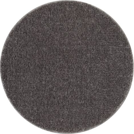 Badteppich SANTA Kreis eben, rutschfest, weich – grau grey rotondo 50 cm