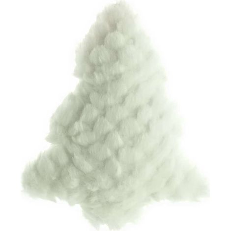 Kaemingk – Suspension de Noël étoile en peluche – Blanc, H 14 cm, polyester