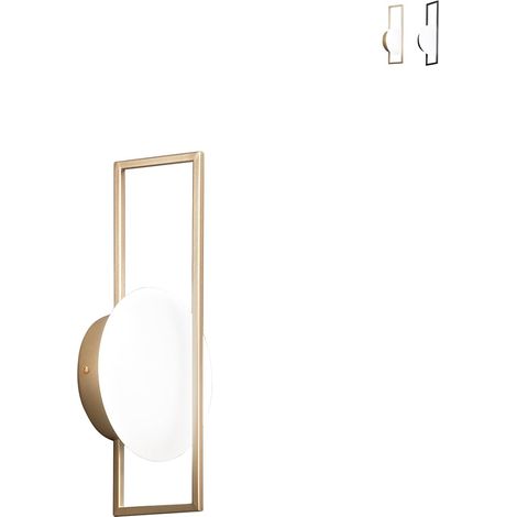 Moderne Metall-Wandlampe mit rundem LED-Diffusor Fobos - Gold