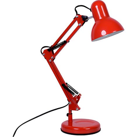 Sobremesa ANTIGONA articulado 1xE27 L.15xAn.12,5xAl.Reg.cm Rojo