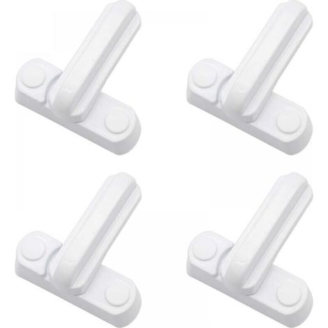 Set of 4 locks for doors, cabinets and windows, door and window fittings, carabiners for anti-theft locks [nailed version] (1/4)
