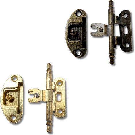 Cerniera Per Armadio Antichi Cerniere Per Mobili Speciale Anticata In Stile A113 - Colore: Ottonato (1/5)