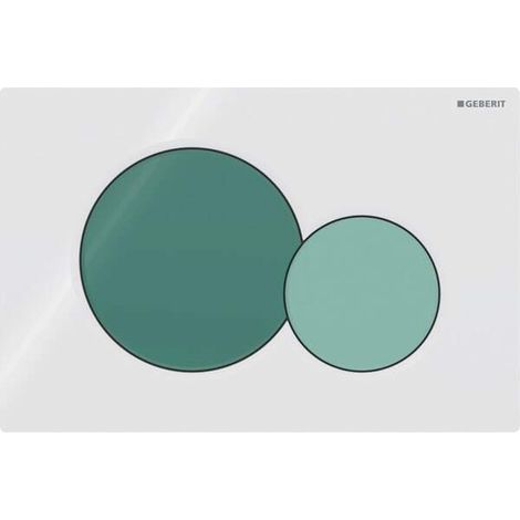 Geberit Sigma01 - Pulsador de descarga, verde/blanco 115.770.79.5 (1/2)
