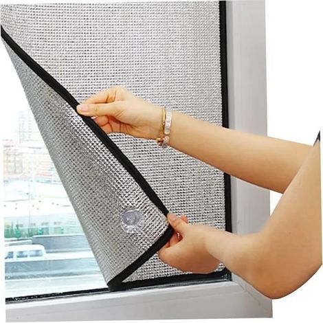 Film Anti Chaleur pour Fenêtre 100x60 cm, Lot de 2 Films de Protection Anti-UV, Isolation Thermique pour Maison et Appartement (1/4)