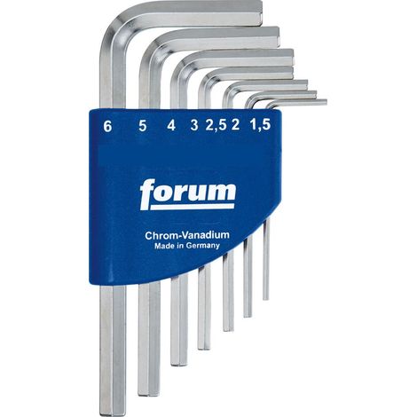 6kt-Schlüssel-Satz 7-teilig DIN911 1,5- 6 mm Halter FORUM (1/3)