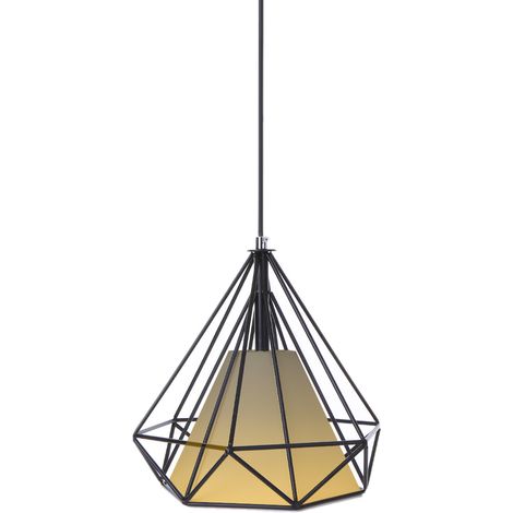 Tomshine Suspension Plafond Industrielle Vintage Cage Fer Art Diamant Pyramide Pour Restaurant Chambre Salon Atelier Loft Couloir 110-240V 0-60W (1/2)